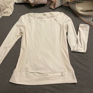 White and grey lululemon thick long sleeve shirt